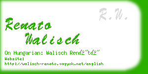 renato walisch business card